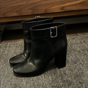 Prada Black Ankle Boots with Chunky Heel